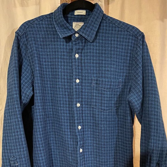 J Crew Indigo Shirt Classic fit Medium - Picture 1 of 4